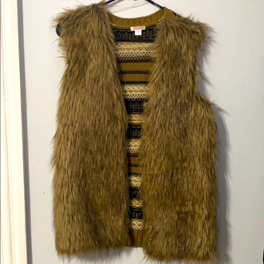 Faux fur vest